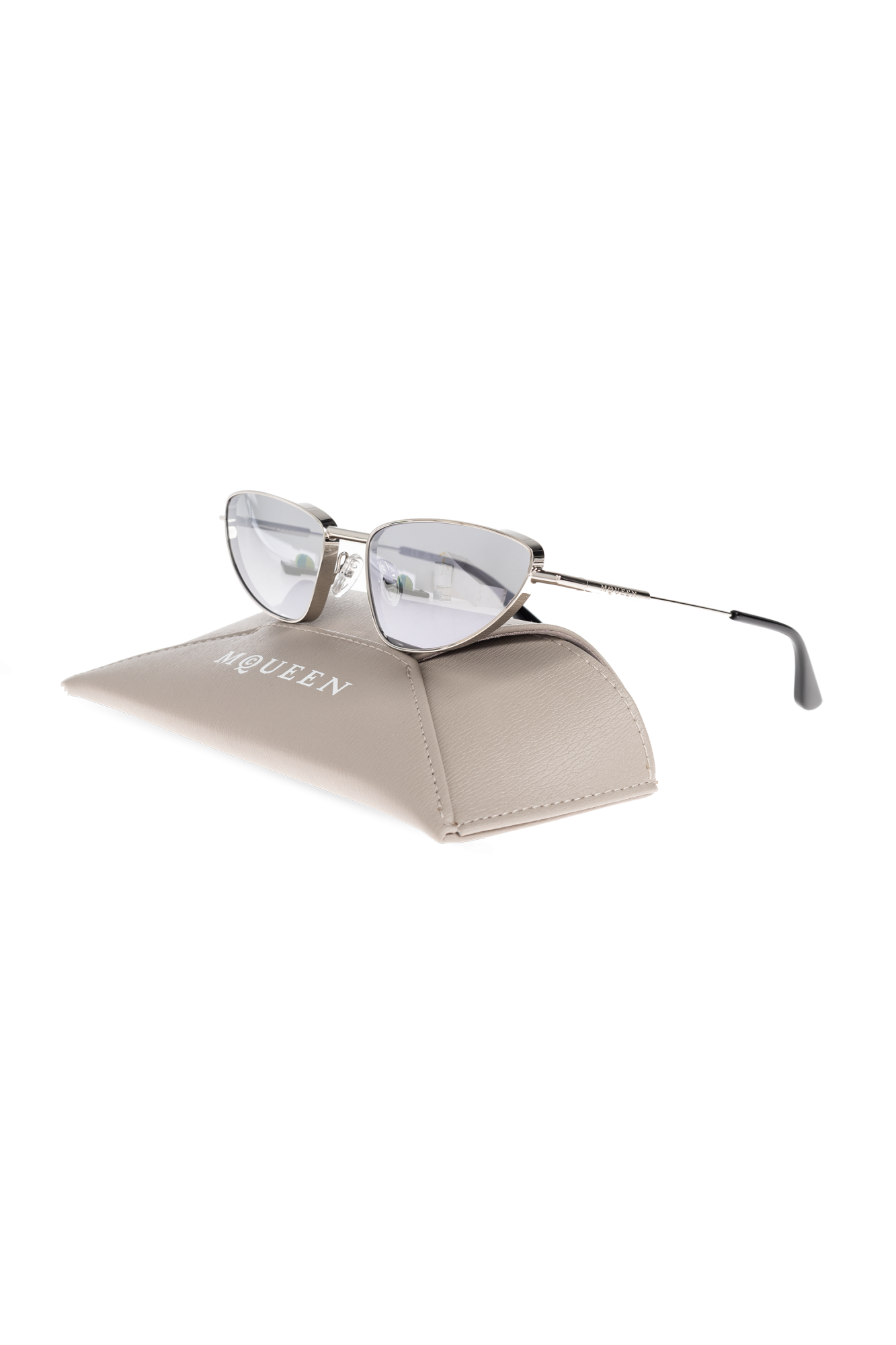 サングラス ALEXANDER MCQUEEN SILVER L SUNGLASSES Silver Sunglasses Alexander McQueen - Vitkac Canada